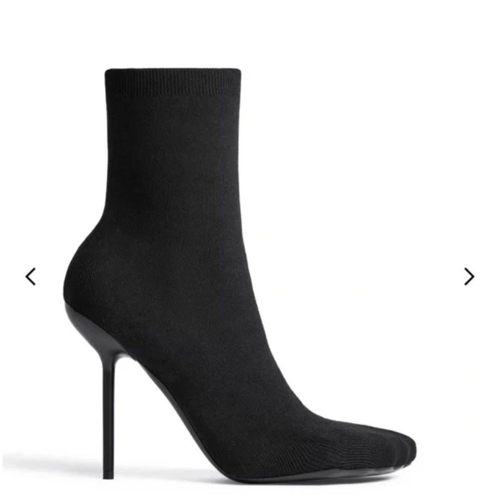 BALENCIAGA WOMEN'S ANATOMIC 110MM HEEL TOE BOOTIE IN BLACK SIZE 37 NIB